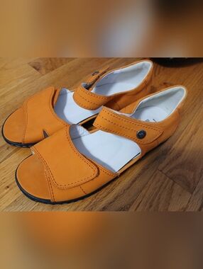 Leather Sandals Waldlaufer Orange Women Size 35